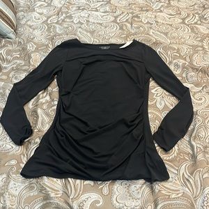 Lane Bryant, black, top, with opening , (see picture)